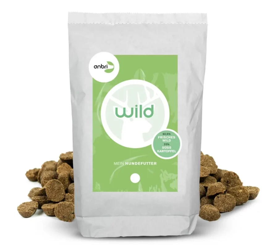 Trockenfutter Hund - Hundefutter - gebackenes Trockenfutter - Futter für Hunde - Wild - anbri