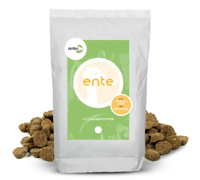 Trockenfutter Hund - Hundefutter - gebackenes Trockenfutter - Futter für Hunde - Ente - anbri