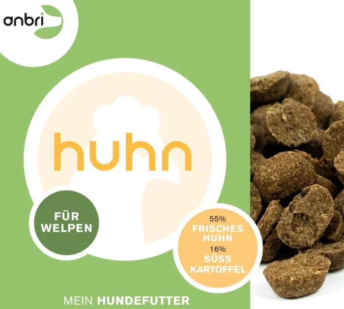 Trockenfutter Hund - Welpenfutter -Hundefutter - gebackenes Trockenfutter - Futter für Welpen - Huhn - anbri