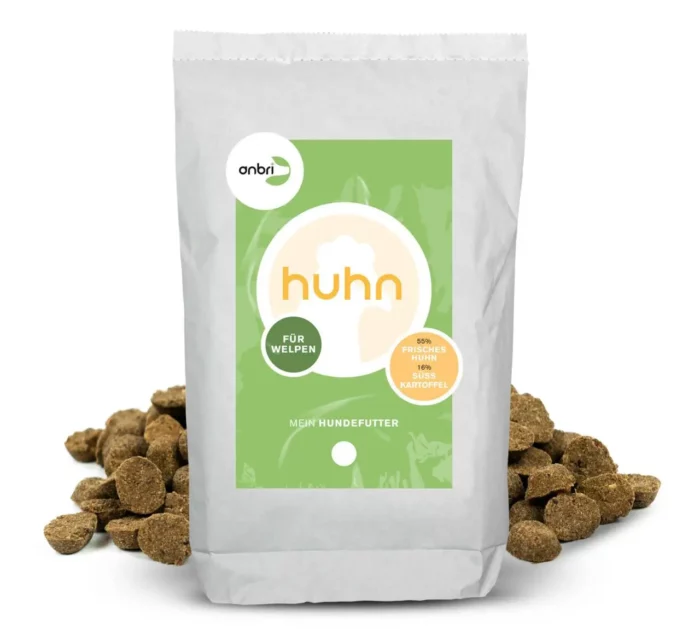 Trockenfutter Hund - Welpenfutter -Hundefutter - gebackenes Trockenfutter - Futter für Welpen - Huhn - anbri