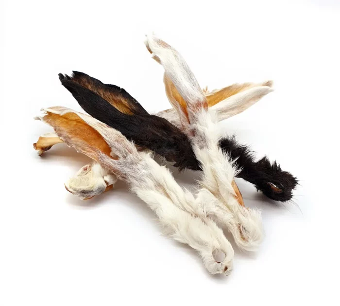 kaninchenohren mit fell - naturkauartikel - kauartikel hund - anbri