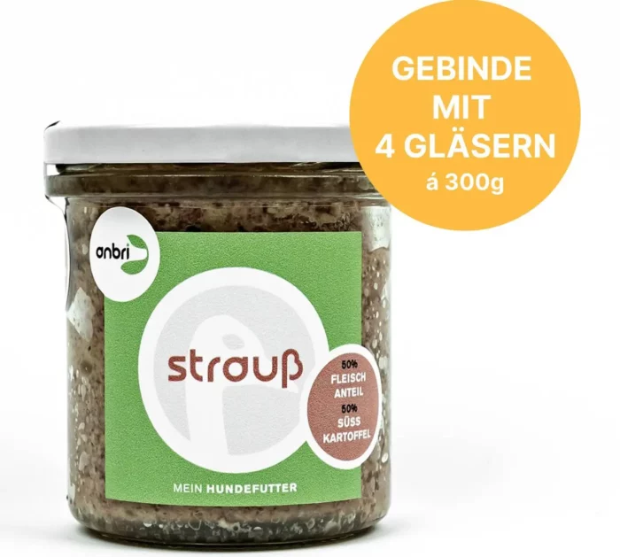 nassfutter strauß - hundefutter - anbri