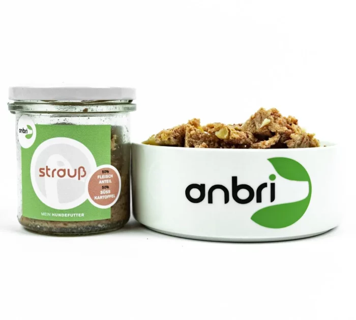 nassfutter strauß - hundefutter - anbri