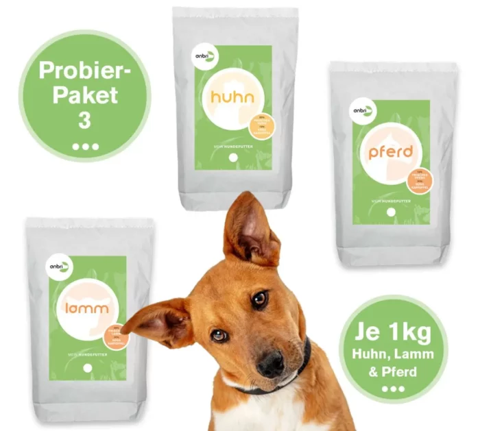 Trockenfutter Hund - Hundefutter - gebackenes Trockenfutter - Futter für Hunde - Huhn - Lamm - Pferd - anbri