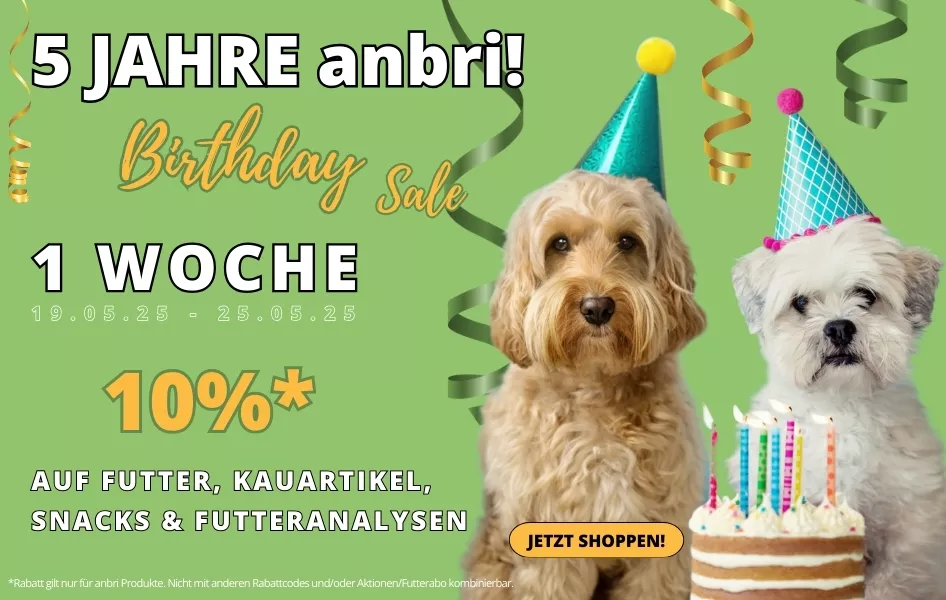 anbri - hundefutter - rabattaktion - kauartikel - kausnacks - futteranalyse - slider
